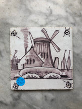 Afbeelding in Gallery-weergave laden, Nice 18 th century delft tile with windmill
