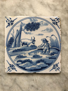 18 th century delft handpainted dutch tile
