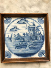Load image into Gallery viewer, 18 th century delft tile with landscape scene
