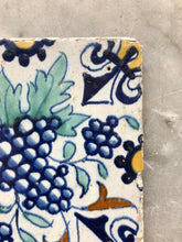 Load image into Gallery viewer, 17 th century delft tile grape
