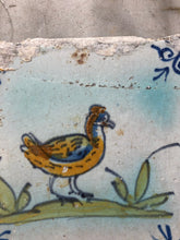 Load image into Gallery viewer, Delft handpainted dutch tile with chicken 1650
