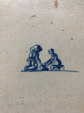 Load image into Gallery viewer, handpainted dutch Delft tile with children playing 17 th century

