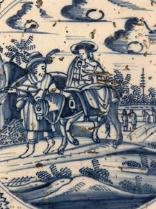 18 th century bible delft tile flight from Egypt